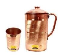 Copper Jug-Glass Set